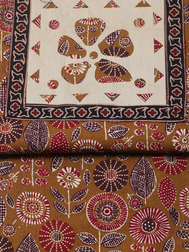 Embroidered, Cotton Blend Unstitched Suit With Pant &amp; Dupatta