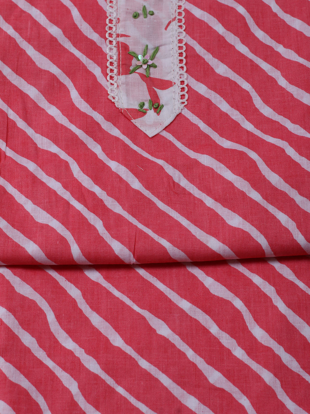 Printed Cotton Blend Unstitched Suit With Dupatta