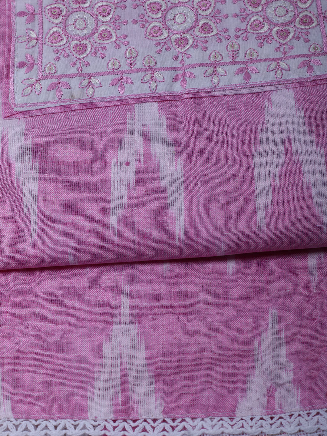 Printed Cotton Blend Unstitched Suit With Dupatta