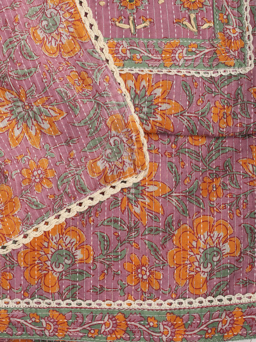 Printed Cotton Blend Unstitched Suit With Dupatta
