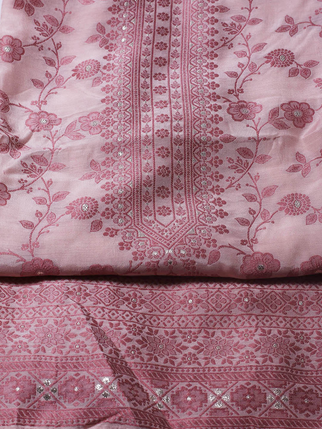 Printed Muslin Unstitched Suit Piece With Dupatta