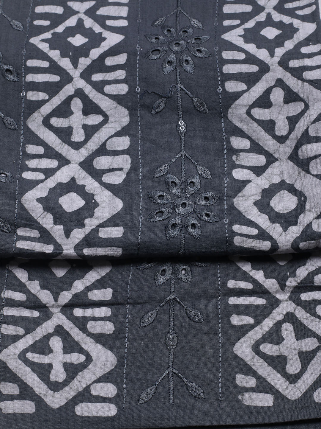 Printed Cotton Blend Unstitched Kurta With Pant &amp; Dupatta
