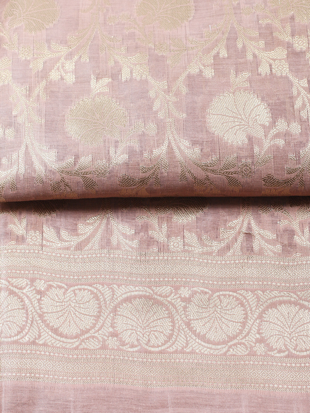 Woven Design Chanderi Unstitched Suit With Pant &amp; Dupatta