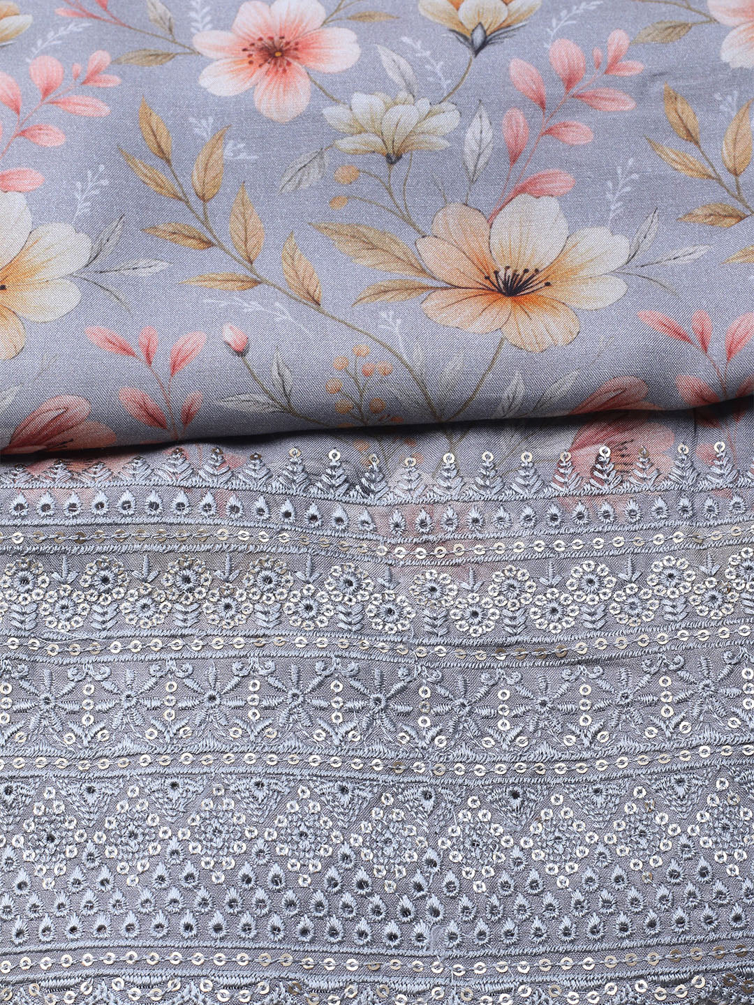 Printed Muslin Unstitched Suit With Dupatta