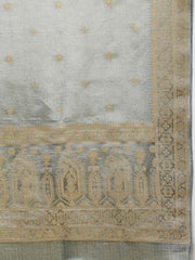 Floral Woven Chanderi Unstitched Suit Piece With Dupatta