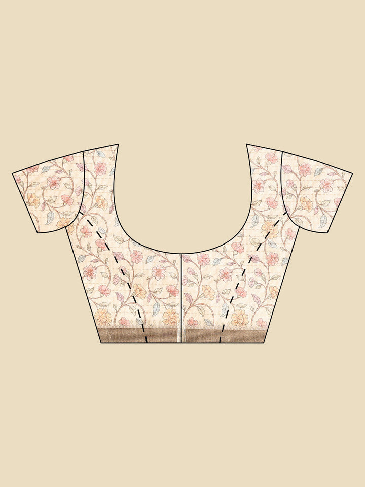 Printed Tussar Saree