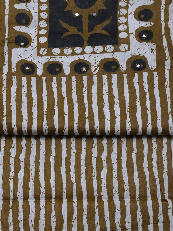 Printed Cotton Blend Unstitched Suit With Dupatta