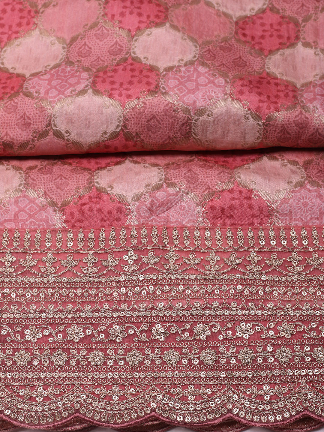 Woven Design Cotton Blend Unstitched Suit With Dupatta