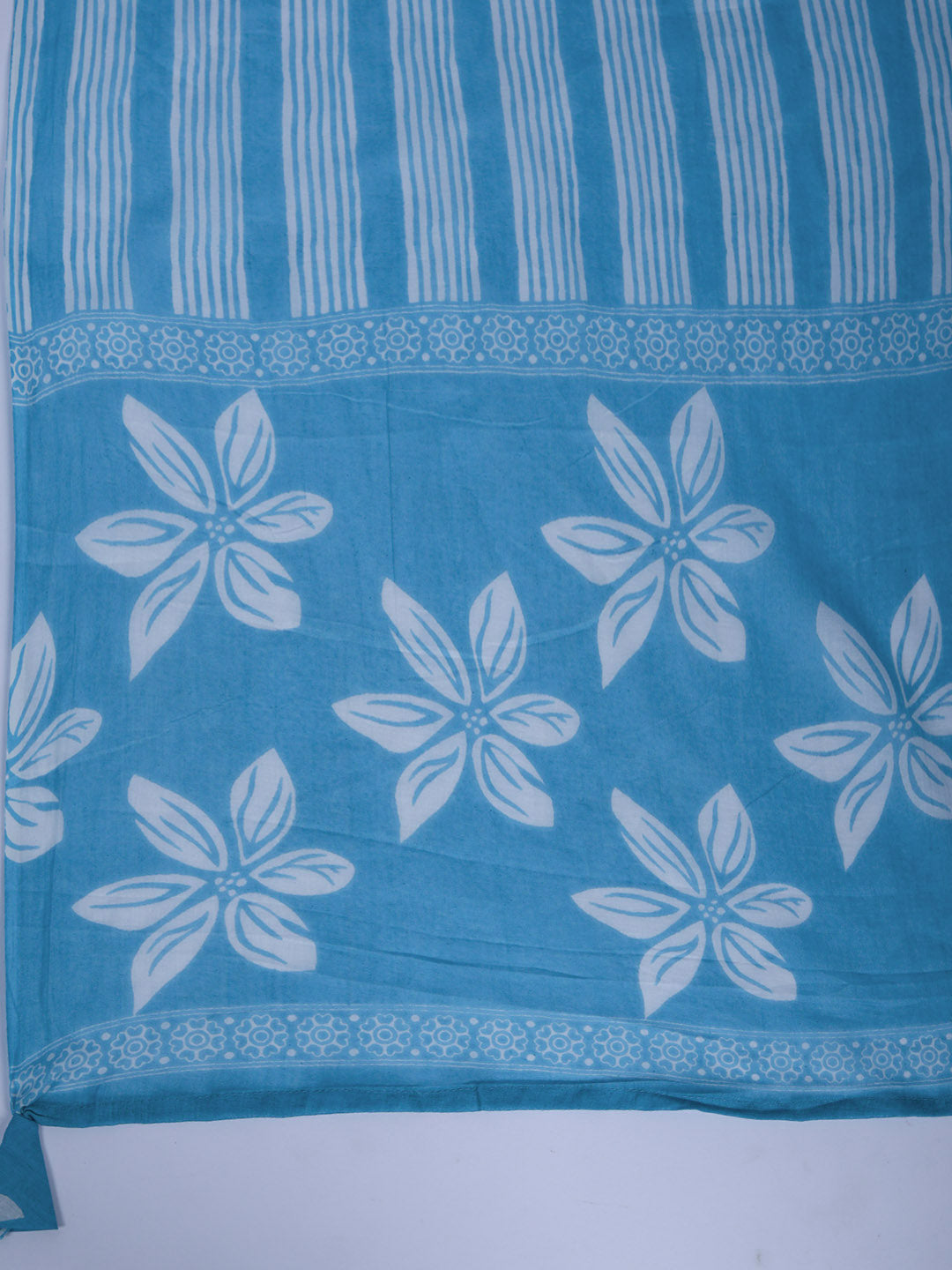 Printed Cotton Blend Kurta With Pant &amp; Dupatta