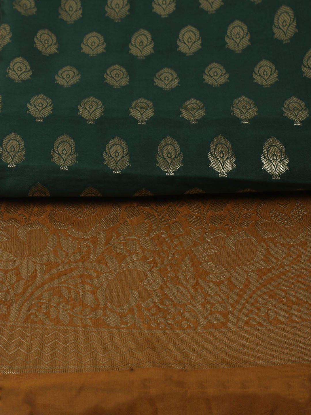 Woven Banarasi Chanderi Unstitched Suit With Dupatta