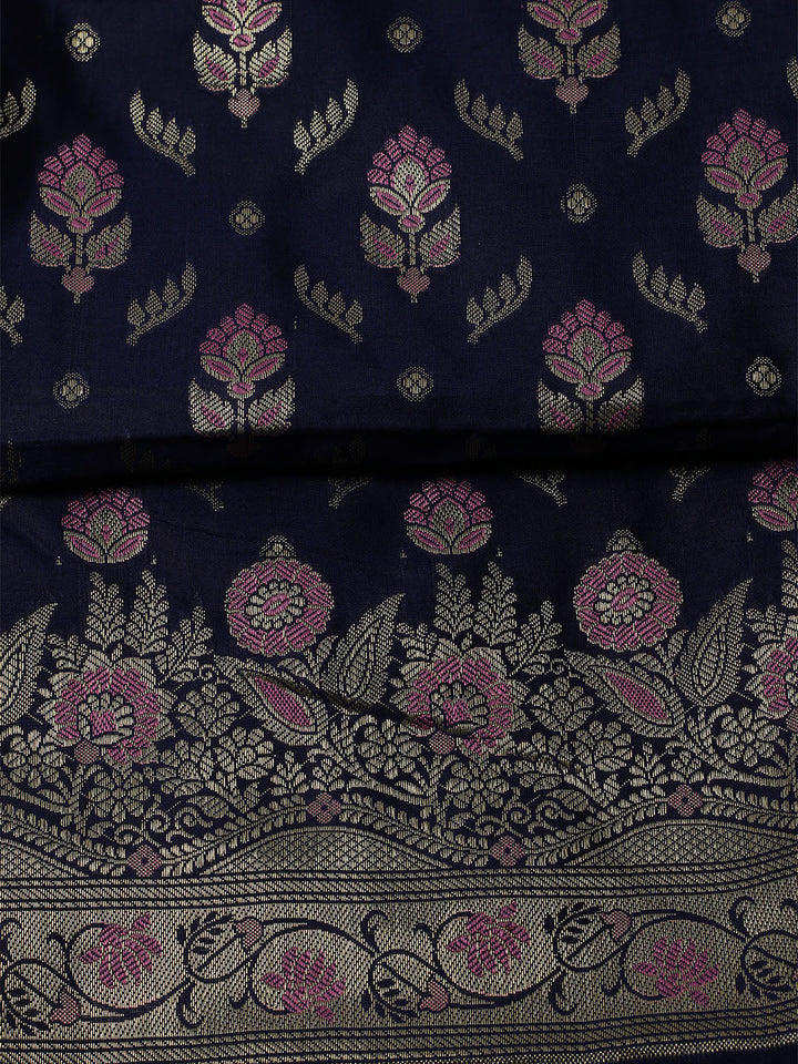 Woven Chanderi Unstitched Suit With Dupatta