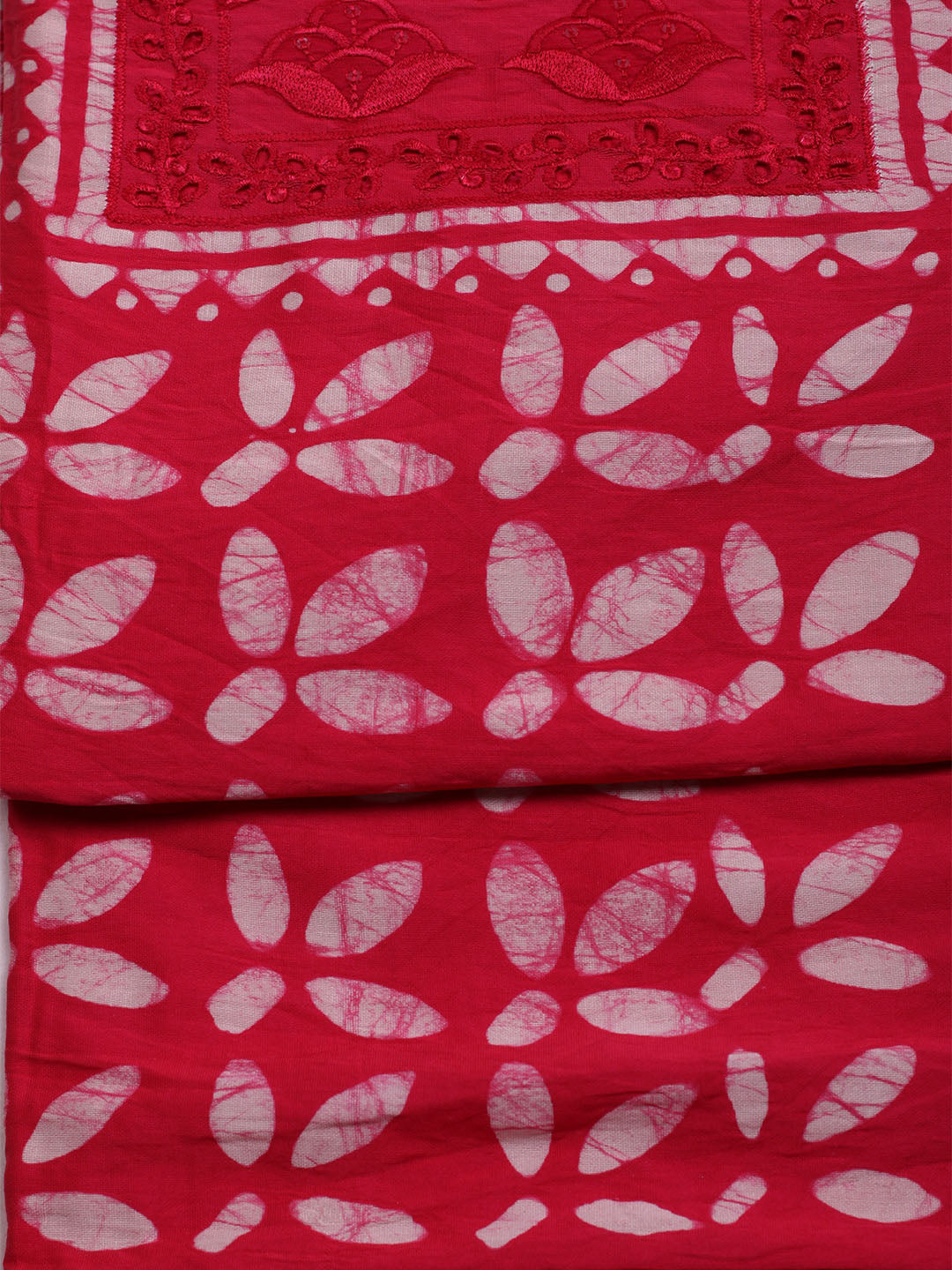 Printed Cotton Blend Unstitched Suit With Dupatta
