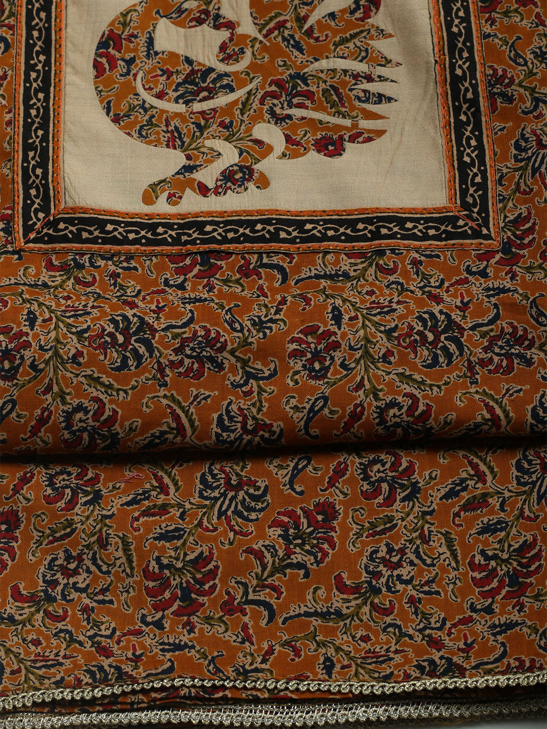 Printed Cotton Blend Unstitched Kurta With Pant &amp; Dupatta