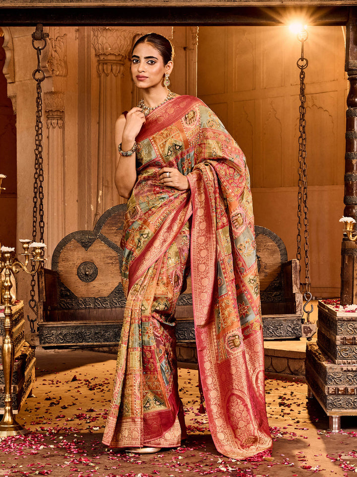 Rani Art Silk Printed Saree