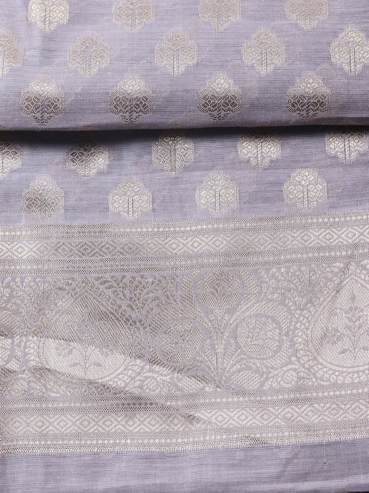 Woven Design Chanderi Unstitched Suit With Pant &amp; Dupatta