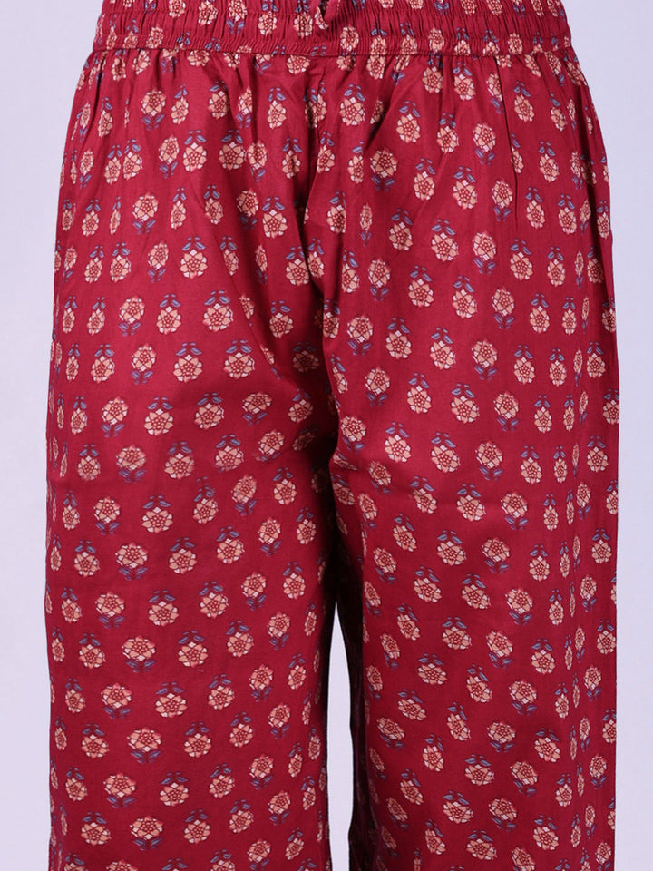 Printed Cotton Blend Kurta With Pant &amp; Dupatta
