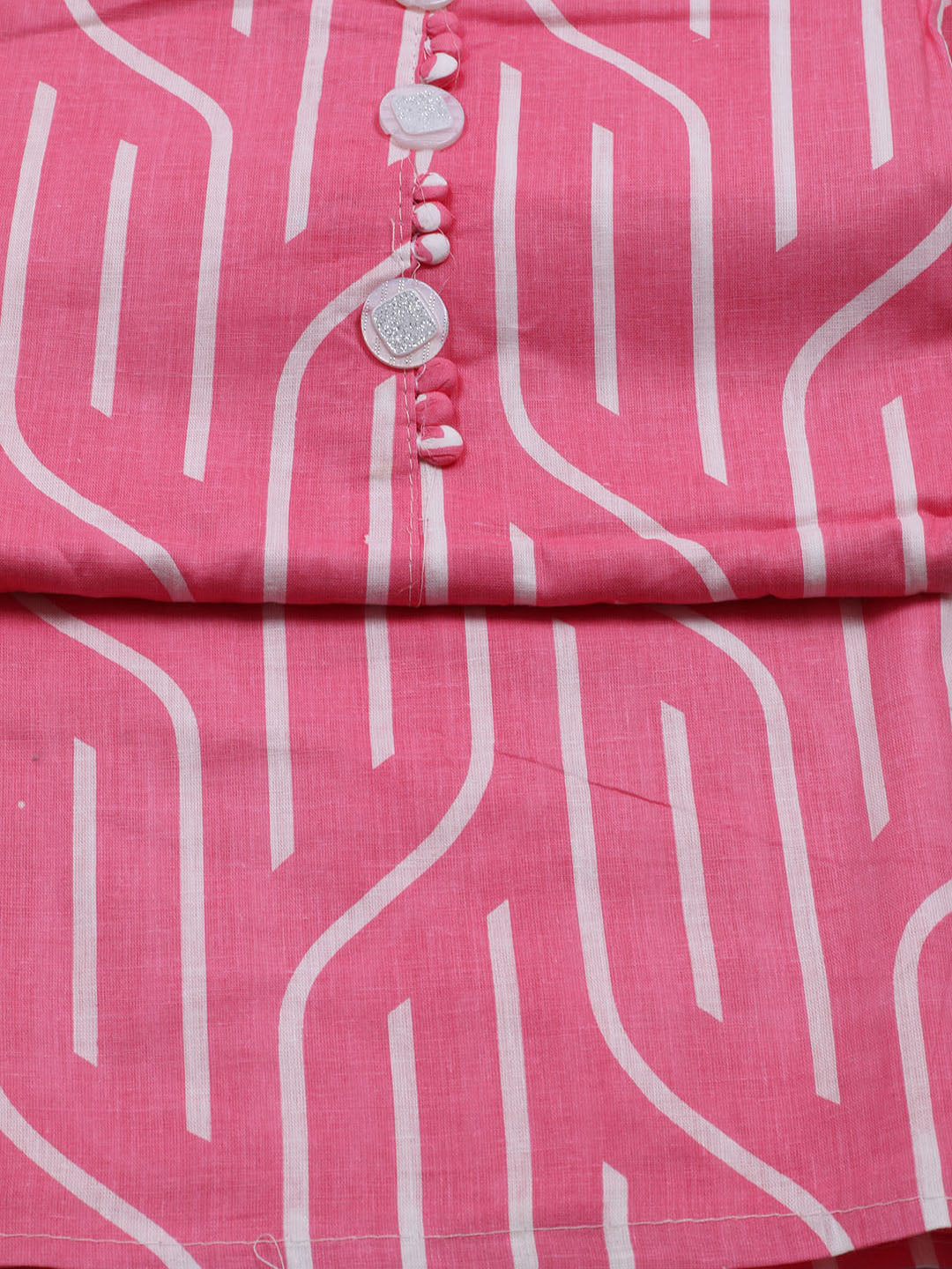 Printed Cotton Blend Unstitched Suit With Dupatta
