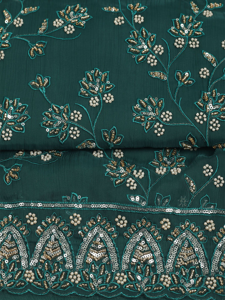 Embroidered Chiffon Unstitched Suit With Dupatta