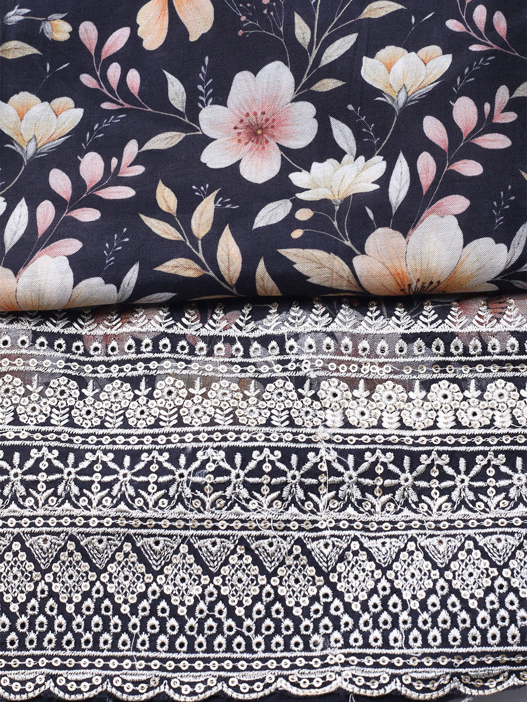 Printed Muslin Unstitched Suit With Dupatta