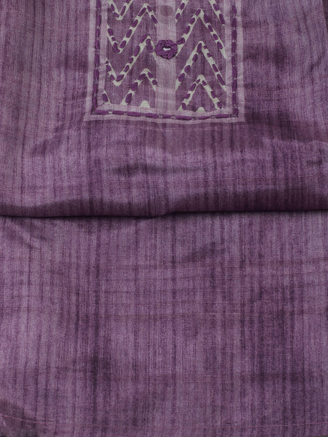 Embroidered Chanderi Unstitched Kurta With Pant &amp; Dupatta