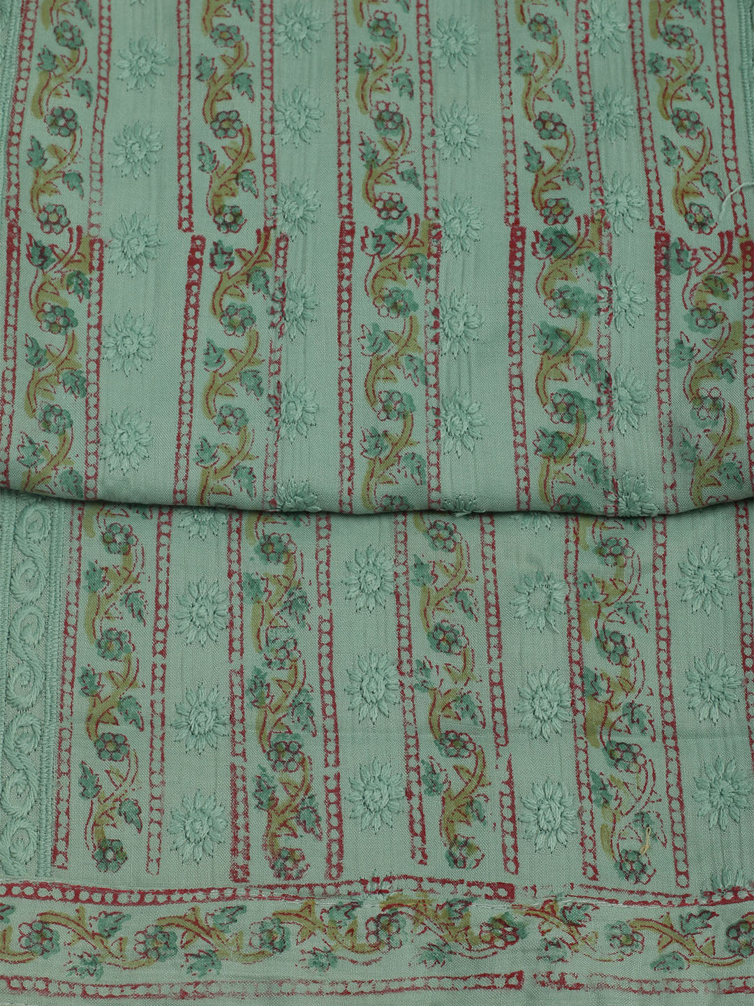 Printed Cotton Unstitched Suits Printed Suit With Pant &amp; Dupatta
