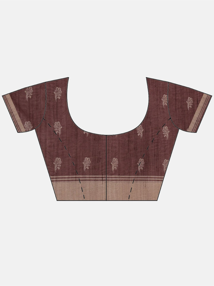 Printed Tussar Saree