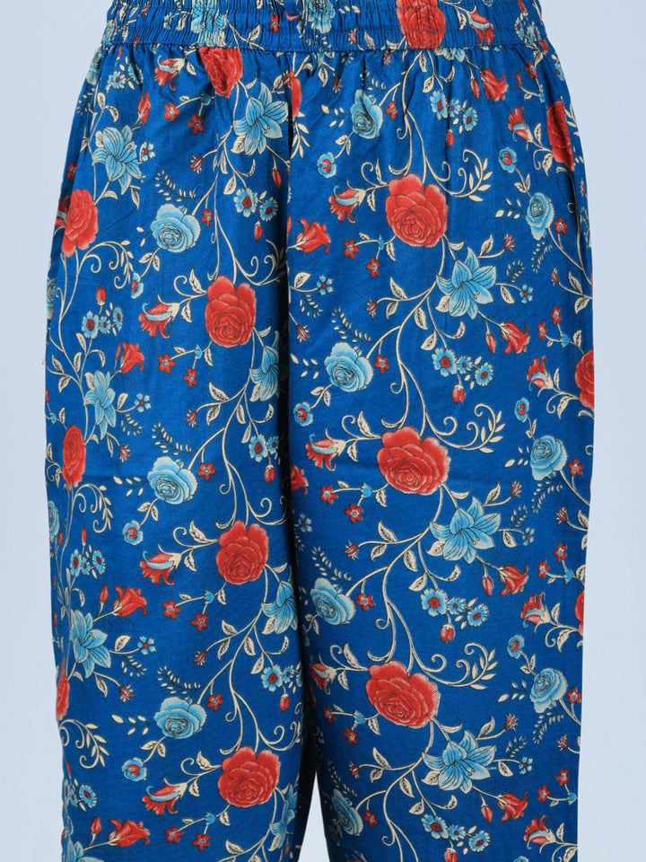 Printed Cotton Blend Kurta With Pant &amp; Dupatta