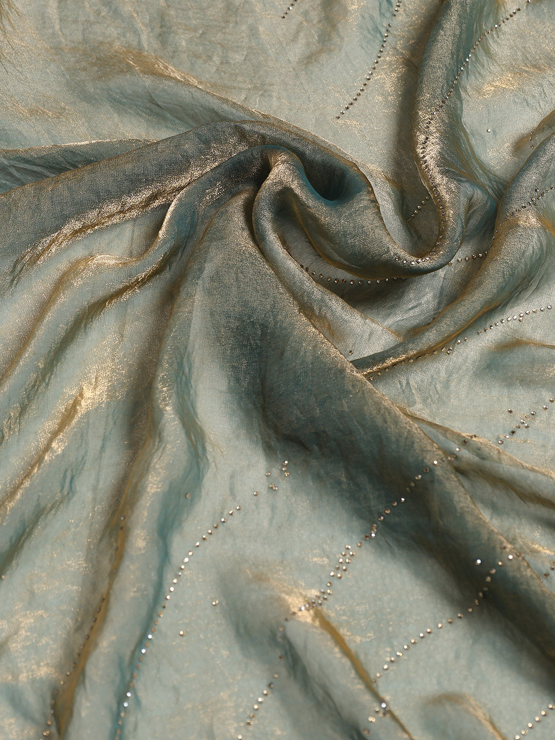 Stone Work Embellished Tissue Saree