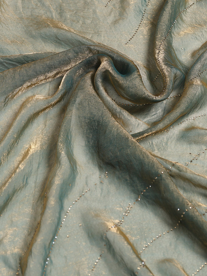 Stone Work Embellished Tissue Saree