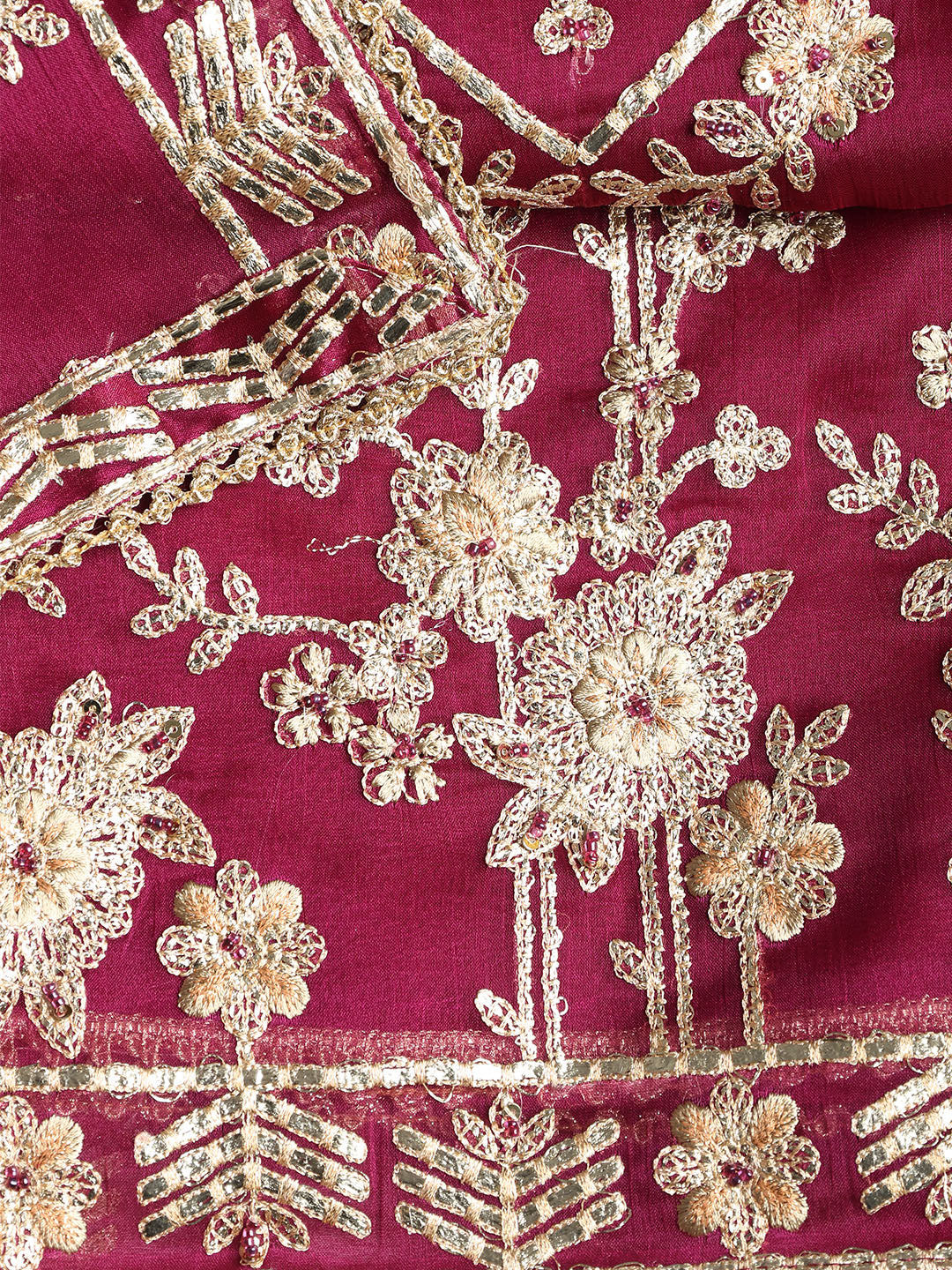 Embroidered Organza Unstitched Suit With Dupatta
