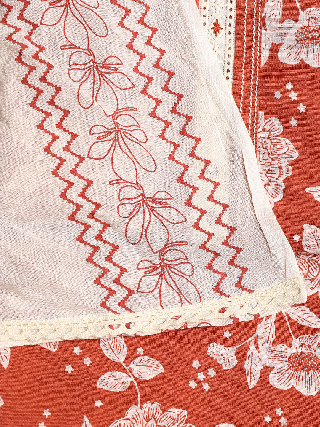 Printed Cotton Printed Unstitched Suit With Dupatta