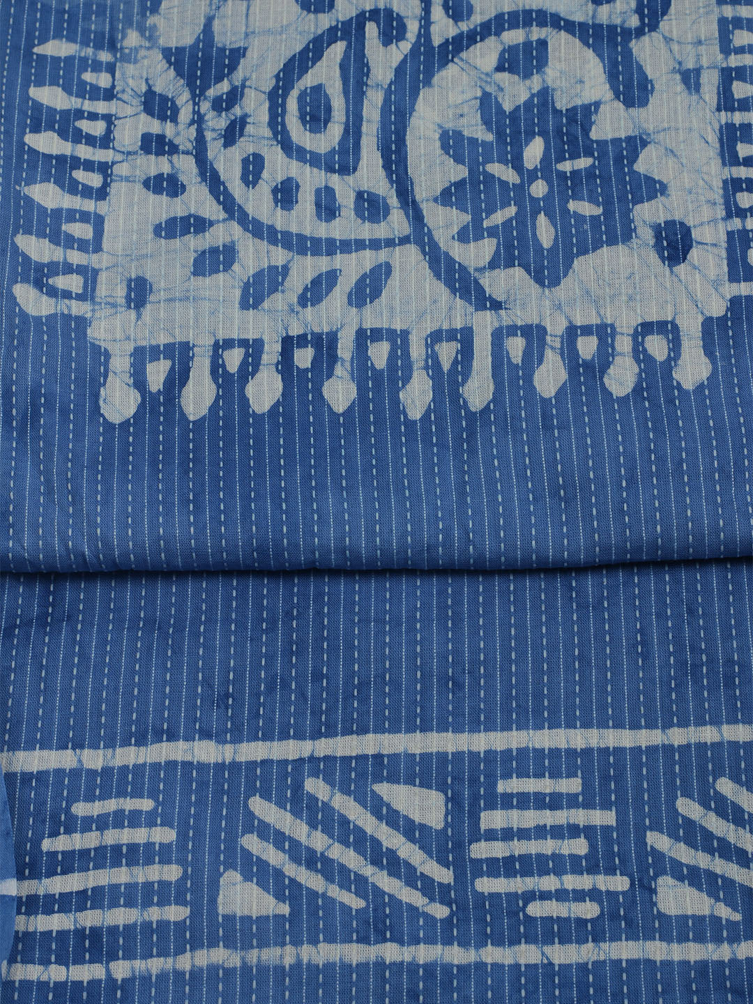 Printed Cotton Unstitched Suit With Pant &amp; Dupatta
