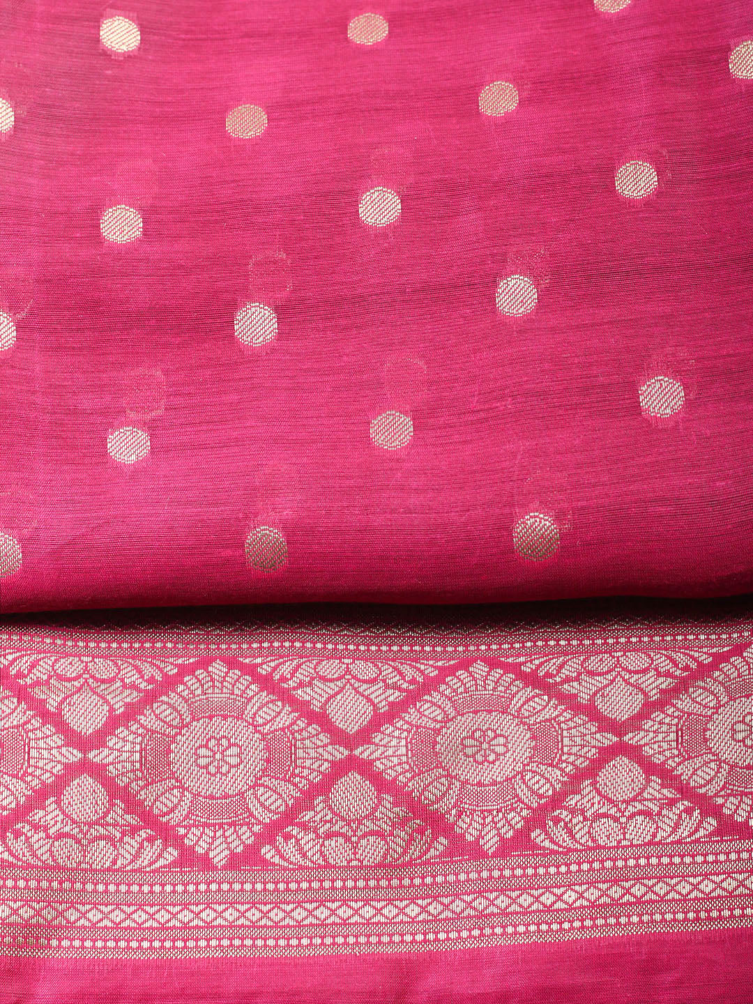 Woven Design Chanderi Unstitched Suit With Pant Dupatta