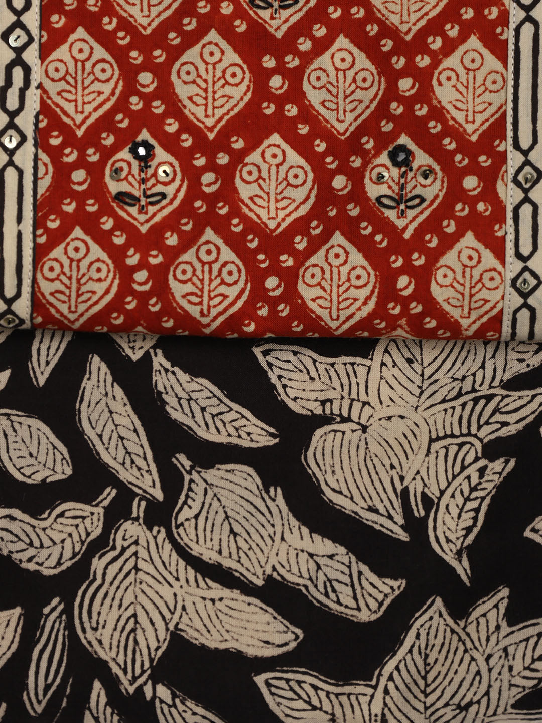 Printed Cotton Blend Unstitched Suit With Dupatta