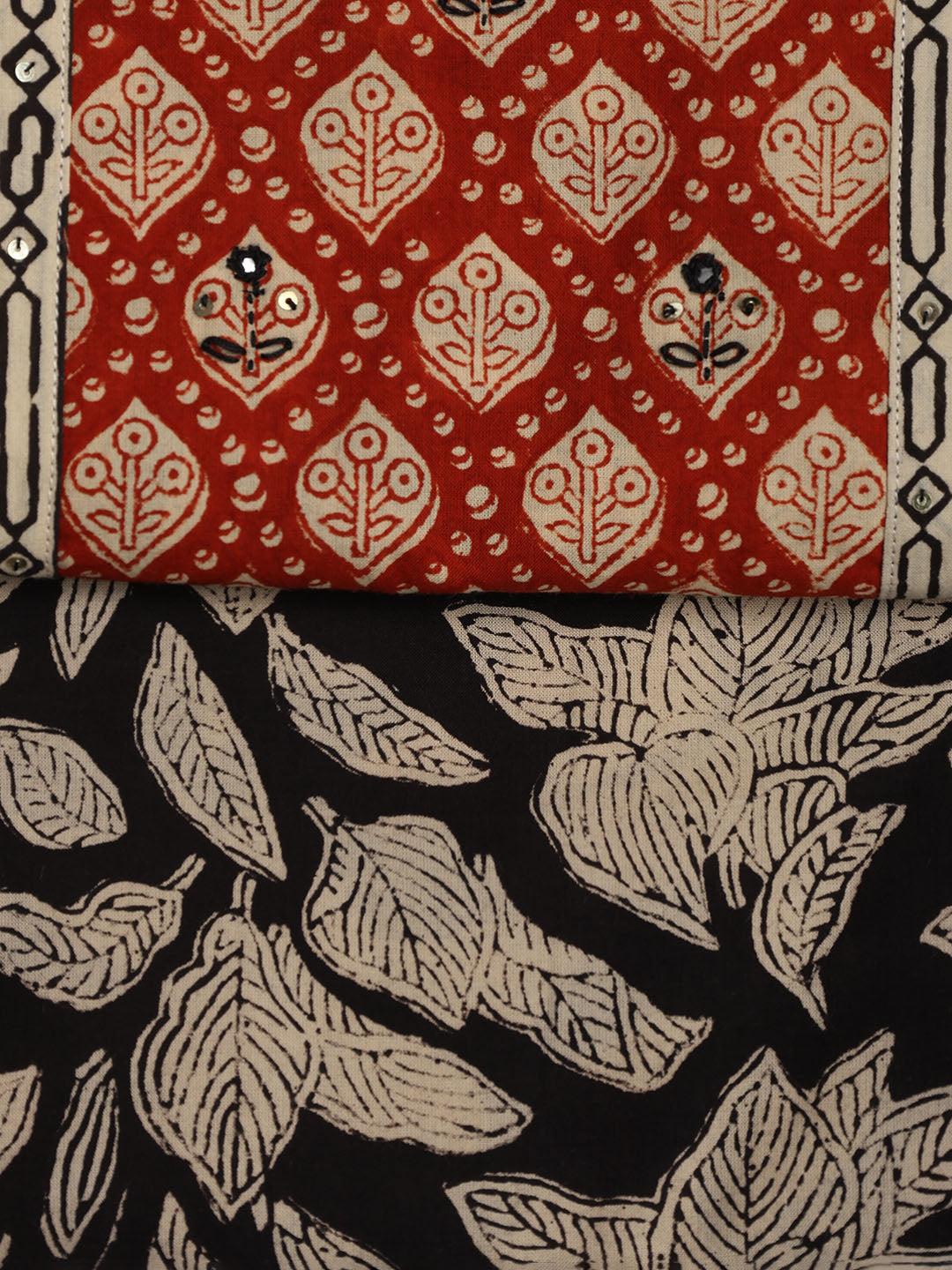 Printed Cotton Blend Unstitched Suit With Dupatta
