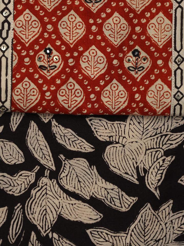 Printed Cotton Blend Unstitched Suit With Dupatta