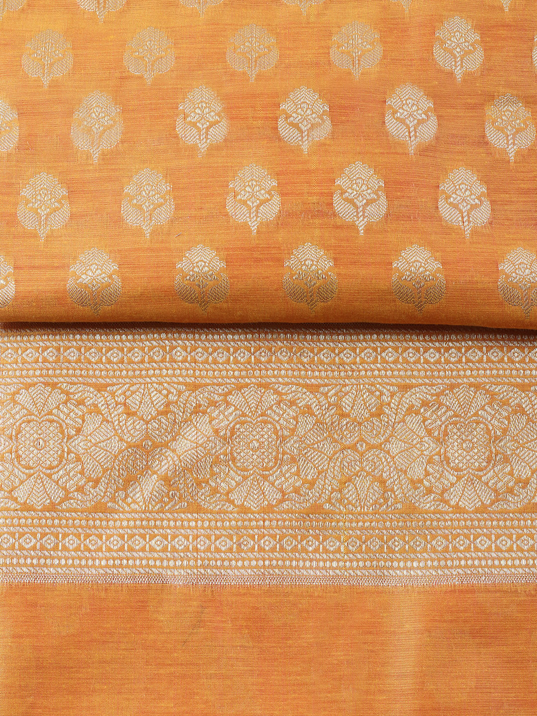 Banarasi Chanderi Unstitched Suit With Pant &amp; Dupatta