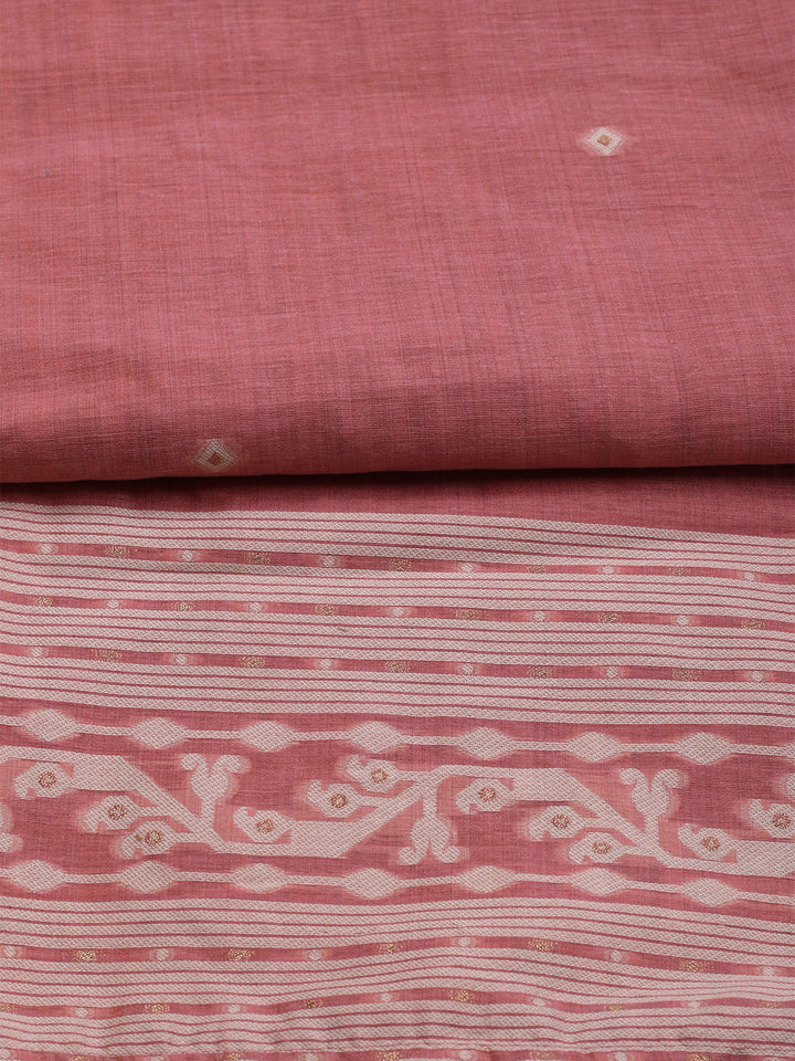 Woven Chanderi Unstitched Suit With Dupatta