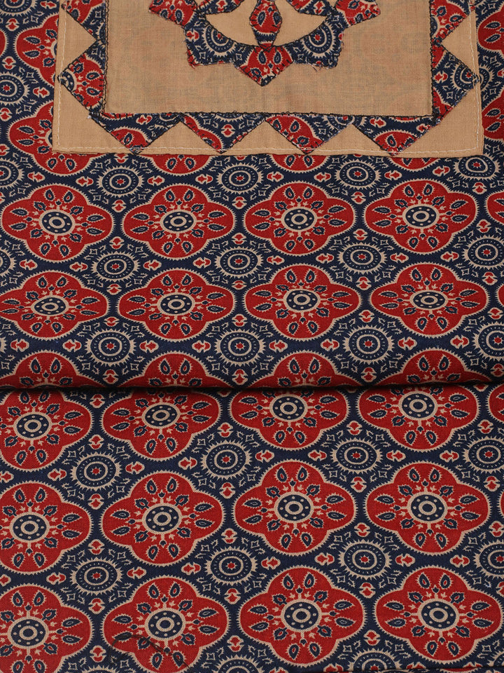 Printed Cotton Unstitched Suits Printed Suit With Pant &amp; Dupatta