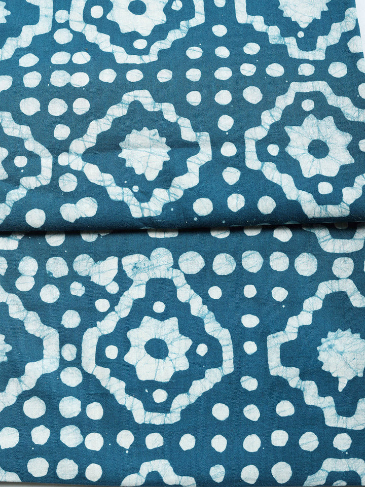 Printed Cotton Blend Unstitched Suit With Pant &amp; Dupatta