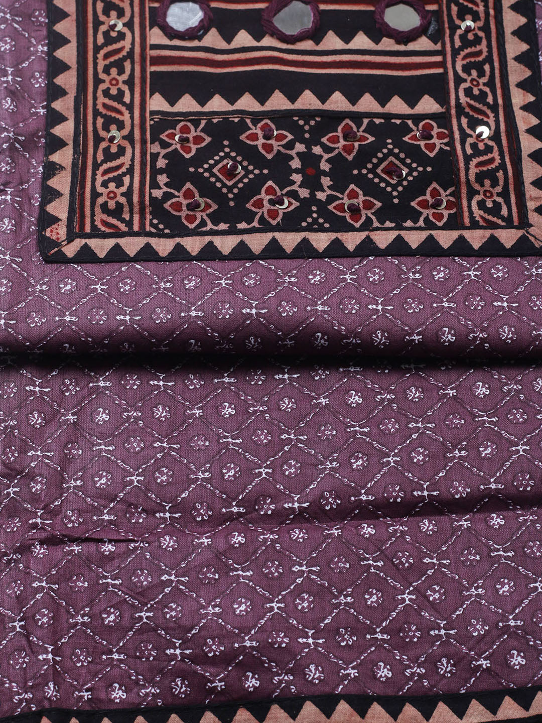Printed Cotton Blend Unstitched Suit With Pant &amp; Dupatta