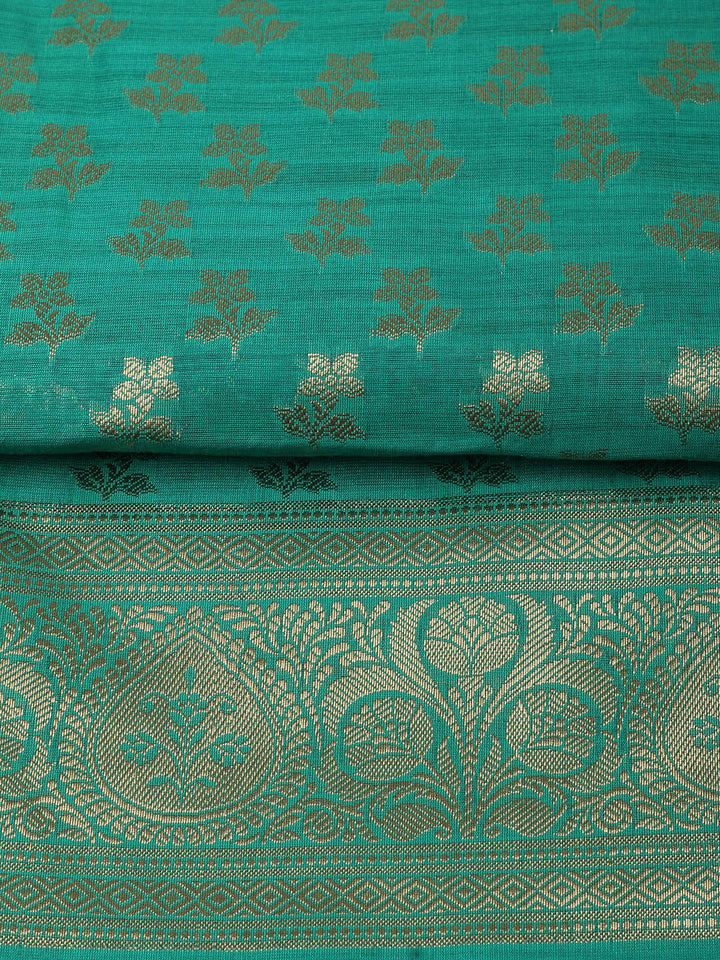 Woven Design Chanderi Unstitched Suit With Pant &amp; Dupatta