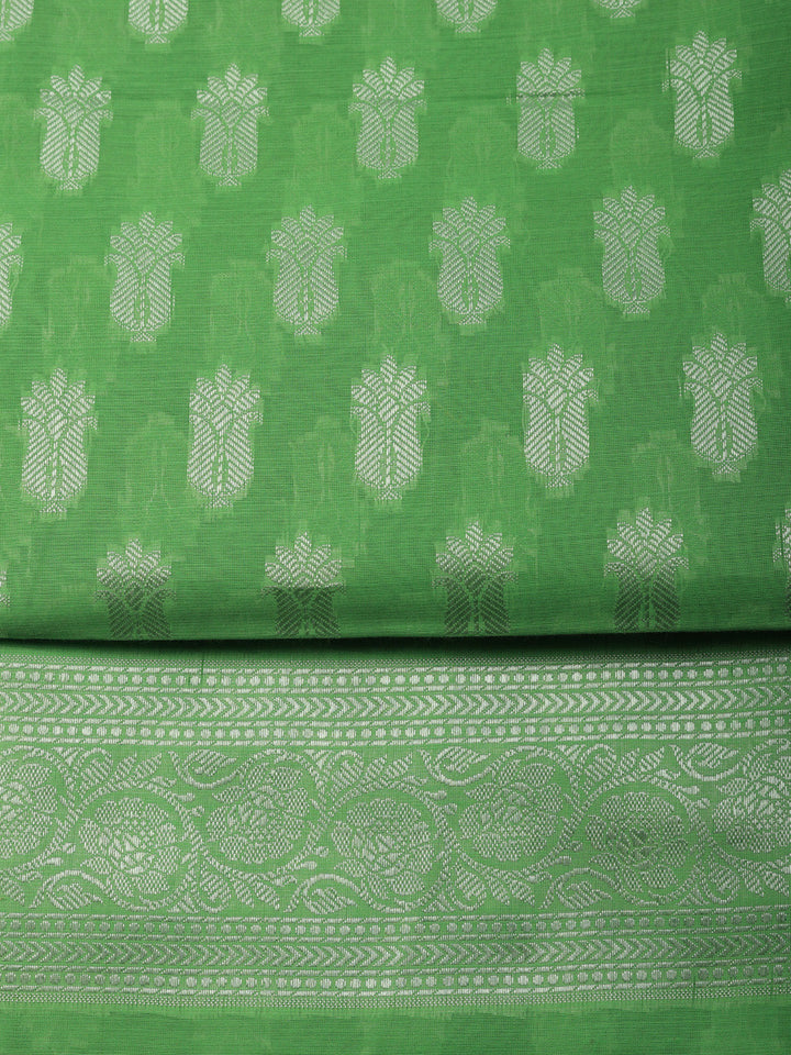 Woven Design Chanderi Unstitched Suit With Pant &amp; Dupatta