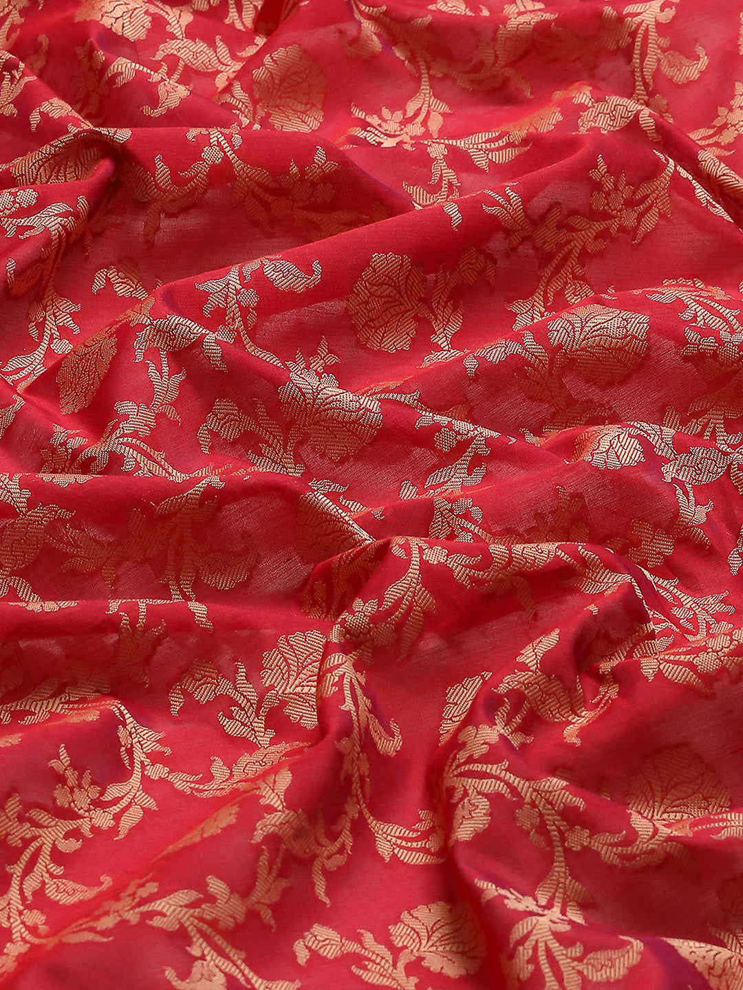 Resham Embroidered Cotton Blend Woven Saree