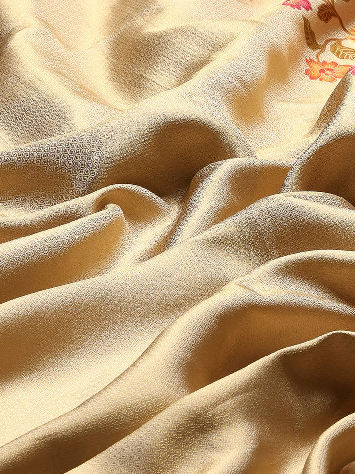 Floral Printed Woven Design Dola Silk Saree