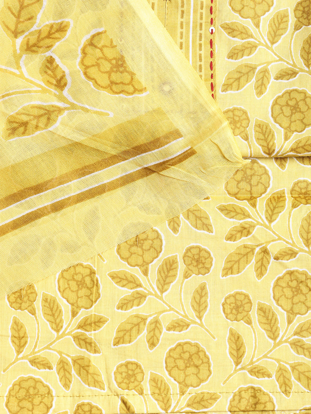 Printed Cotton Printed Unstitched Suit With Dupatta