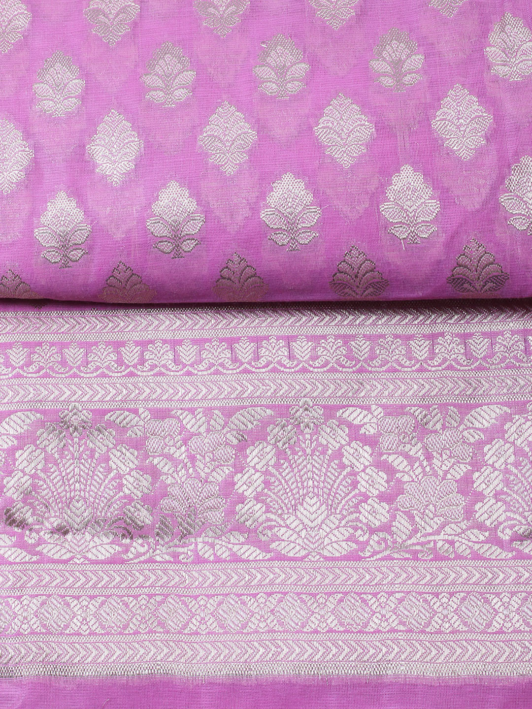 Woven Chanderi Unstitched Suit With Dupatta