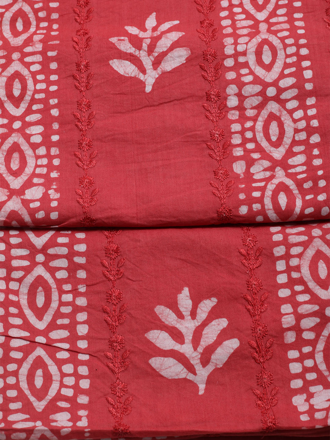 Printed Cotton Blend Unstitched Kurta With Pant &amp; Dupatta