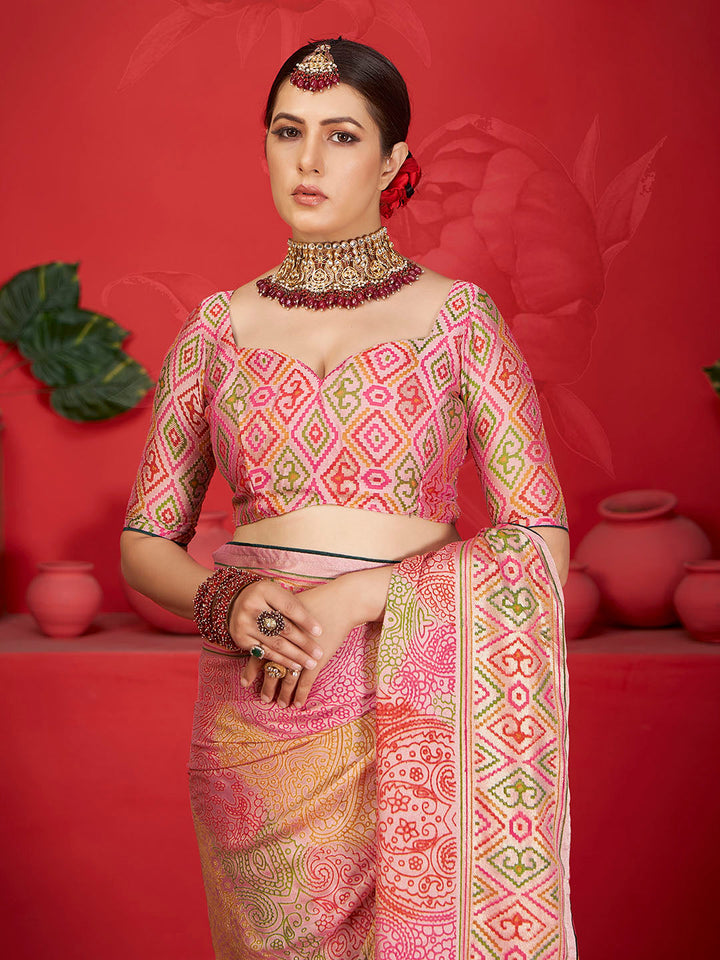 Abstract Printed Georgette Saree
