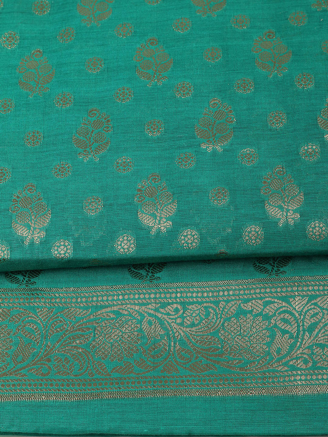 Woven Design Chanderi Unstitched Suit With Pant &amp; Dupatta